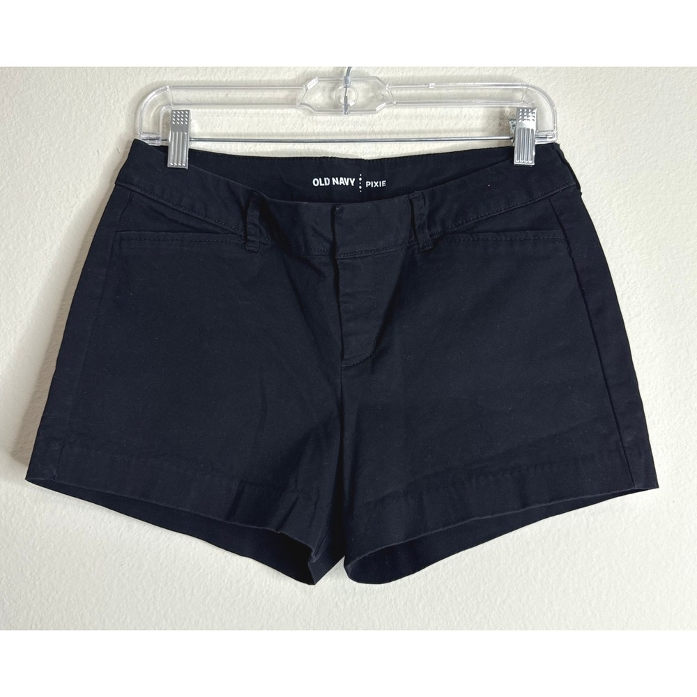 Old Navy Shorts Womens 2 Pixie Chino Black Stretch Casual Preppy
